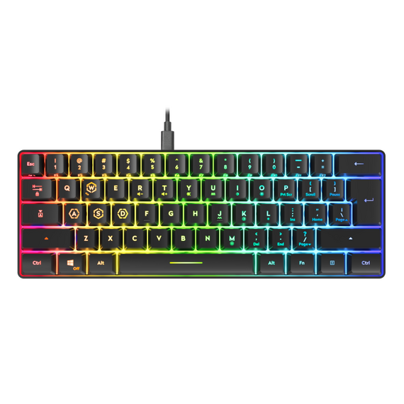 Speedlink - LETOS RGB 60% Gaming Keyboard - US Layout - Black / Computers