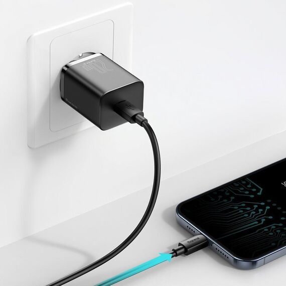 Baseus Super Si 1C fast charger USB Type C 20 W Power Delivery black (CCSUP-B01) | Techbox