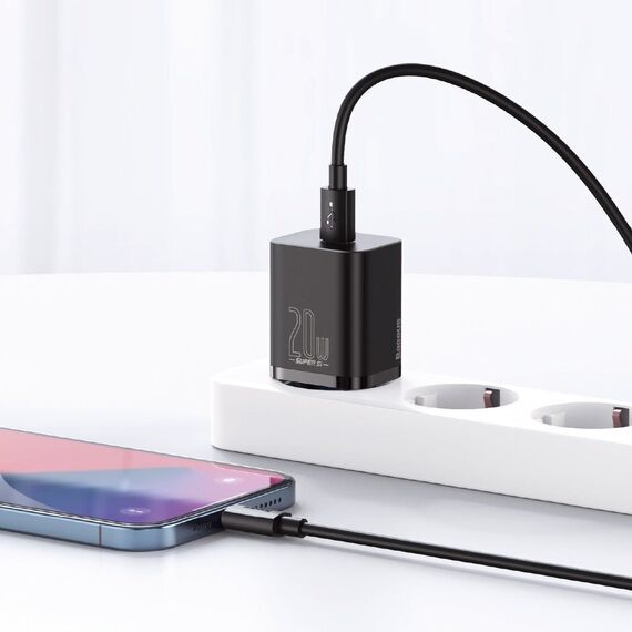 Baseus Super Si 1C fast charger USB Type C 20 W Power Delivery black (CCSUP-B01) | Techbox