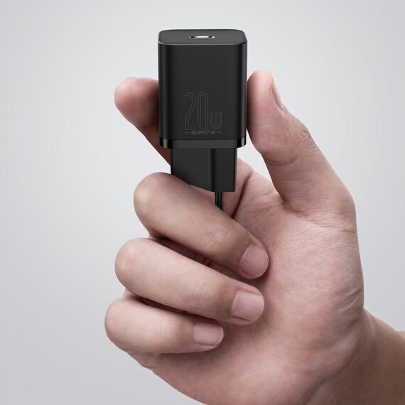 Baseus Super Si 1C fast charger USB Type C 20 W Power Delivery black (CCSUP-B01) | Techbox