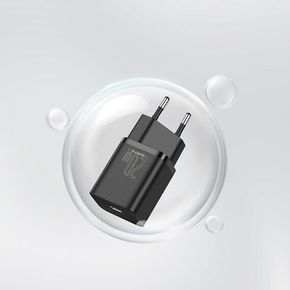 Baseus Super Si 1C fast charger USB Type C 20 W Power Delivery black (CCSUP-B01) | Techbox