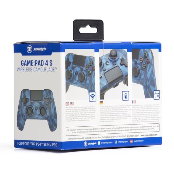 Snakebyte PS4 Gamepad 4 S Wireless (Camo Blue) / PlayStation 4 - PS4 Games - Games - Techbox