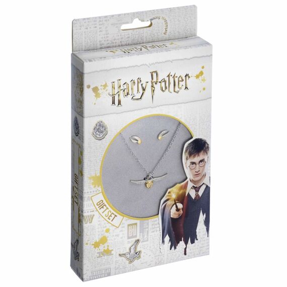 Harry Potter Golden Snitch necklace and earrings set
