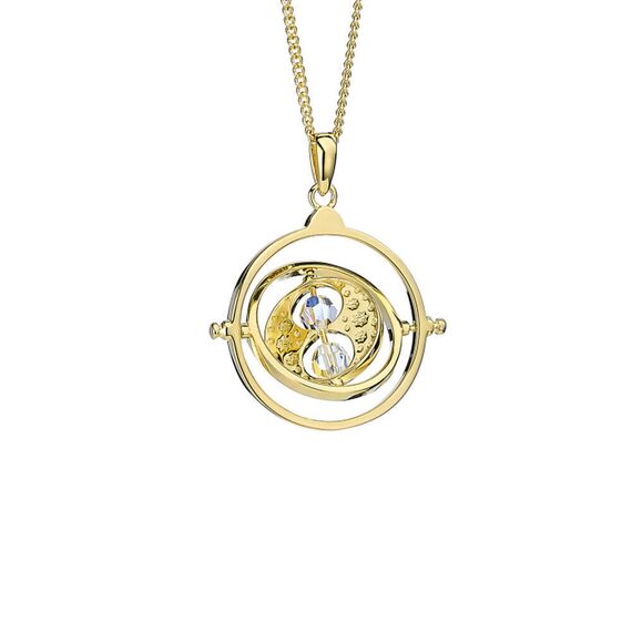 Harry Potter Time Turner  sterling silver gold plated necklace