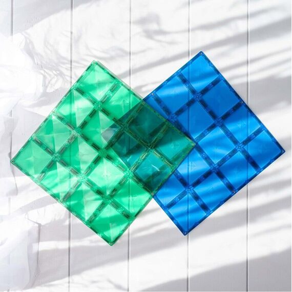 Connetix - Base Plate - Rainbow Blue & Green (CT-R-BG002-BP) / Toys