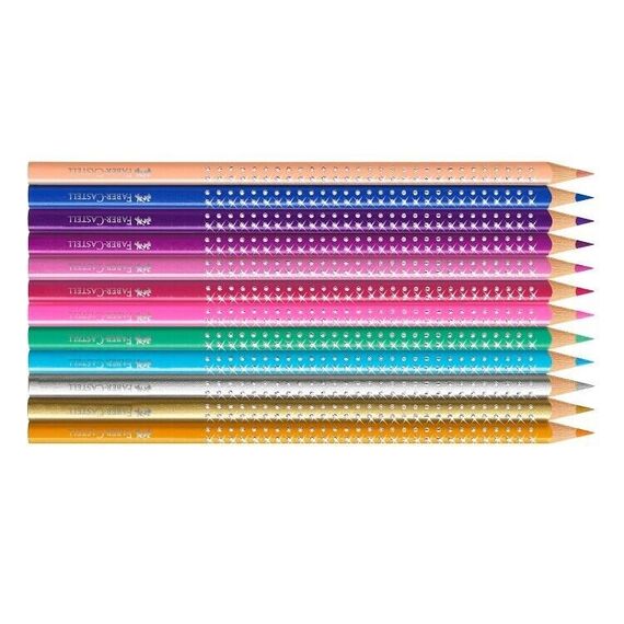 Faber-Castell - Sparkle colour pencil,12 pc in tin box (201737) / Toys