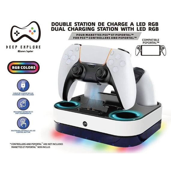 Deep Explorer PS5 Charging Station / PlayStation 5 - Παιχνίδια - Games - Techbox