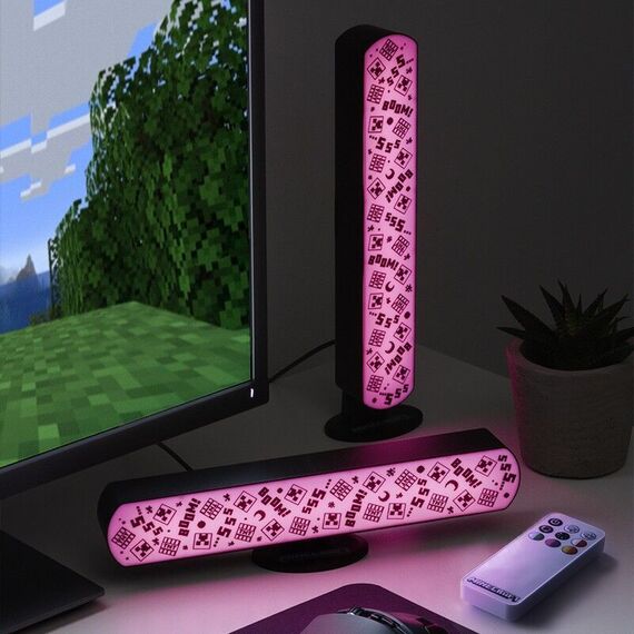 Minecraft Light Bar Set of 2 with Remote / Fan Shop and Merchandise - Various - Various - Techbox