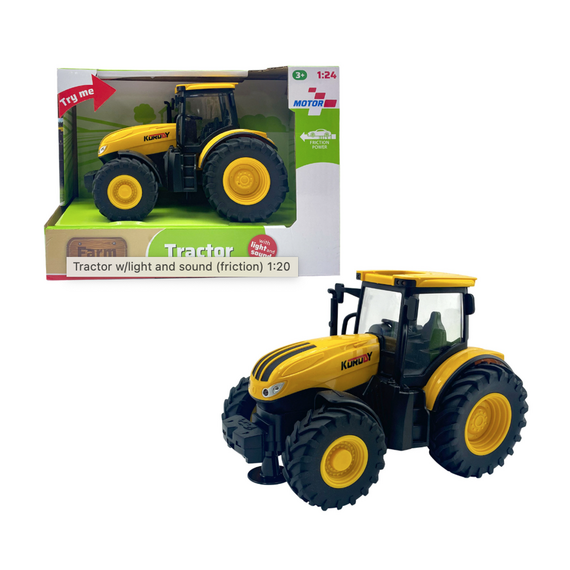 Motor 112 - Tractor with light and sound (friction) 1:20 / Toys
