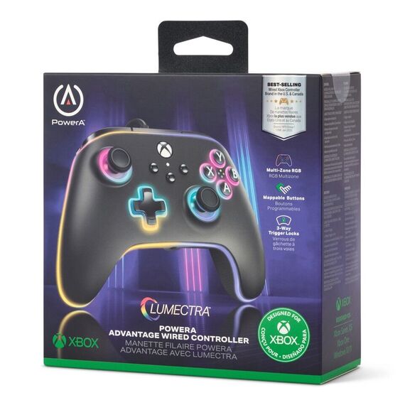 Power A -  Advantage Wired Controller - Lumectra - Black/Xbox Series X / Xbox Series X - S Accessories - Series X - Techbox