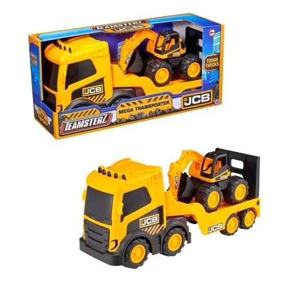Teamsterz - JCB Tough Trucks Mega Transporter With 7 inch Excavator / Toys