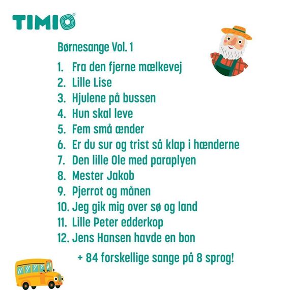 Timio - Disc Set 1 - Wild Animals, Nursery Rhymes, Colours, Musical and Body Parts - (TM-TMD-01E) / Toys