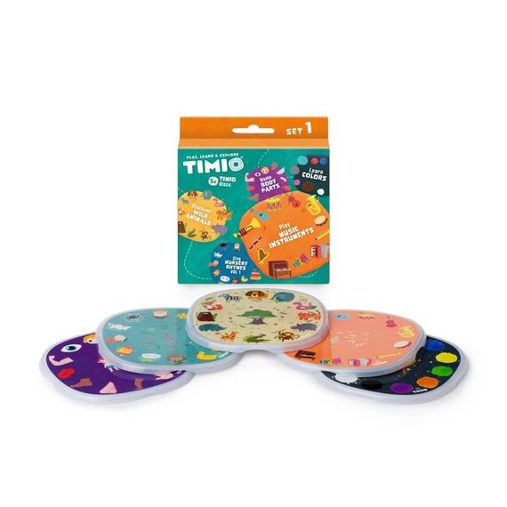Timio - Disc Set 1 - Wild Animals, Nursery Rhymes, Colours, Musical and Body Parts - (TM-TMD-01E) / Toys