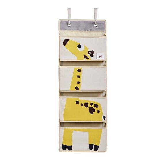 3 Sprouts - Hanging Wall Organizer - Yellow Giraffe / Baby and Children