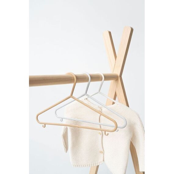3 Sprouts - Wheat Straw Hanger (set of 15) - Cream - 20.5 x 29 cm / Baby and Children