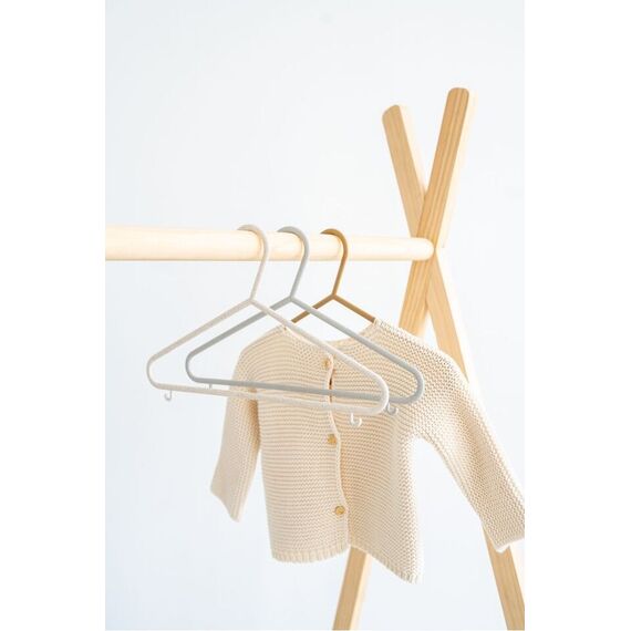 3 Sprouts - Wheat Straw Hanger (set of 15) - Cream - 20.5 x 29 cm / Baby and Children