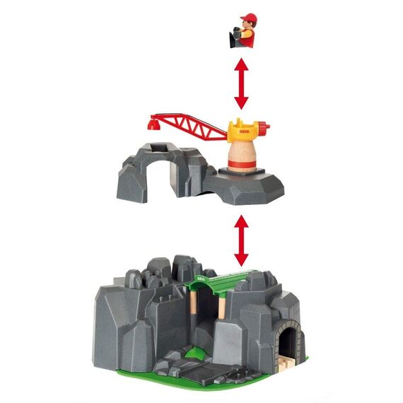 BRIO - Crane and Mountain Tunnel (33889) / Toys