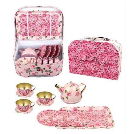 Magni - Tea set in suitcase, with flowers ( 3903 ) / Toys