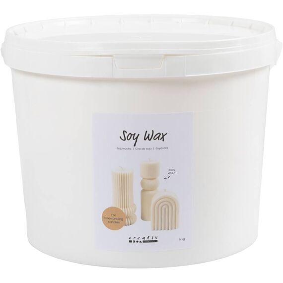 Soy wax, cream, For freestanding candles, 5 kg/ 1 pack (73479) / Toys