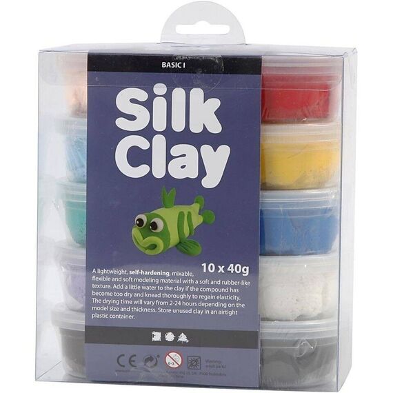 Silk Clay - Basic Colours (10 x 40 g) (79143) / Toys