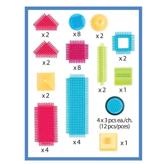 Bristle Blocks - 50 pcs in bucket - (703068) / Toys