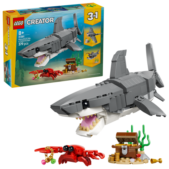 LEGO - LEGO Creator - Fierce Shark with a Treasure Chest (31381) / Toys - Lego - Collectibles - Techbox