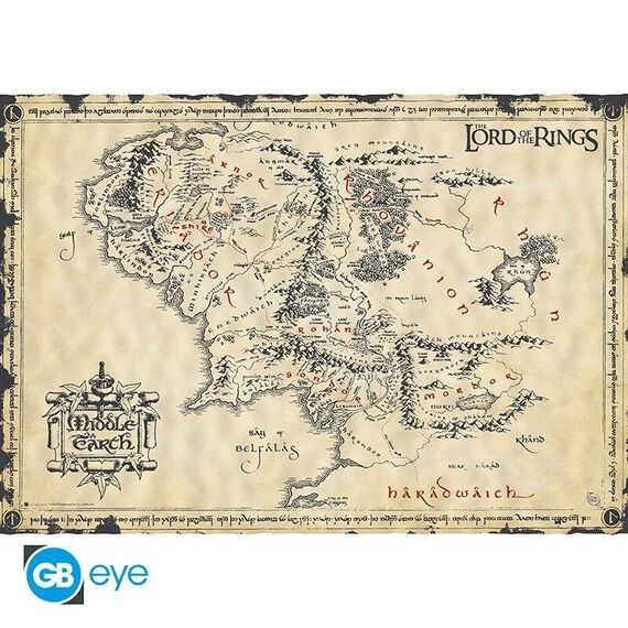 LORD OF THE RINGS - Parchment poster - Middle Earth / Fan Shop and Merchandise - Various - Various - Techbox