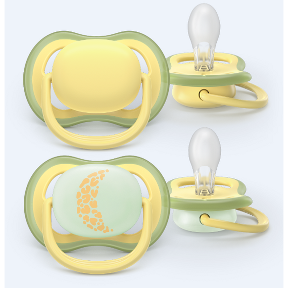 Philips Avent - Ultra air soother, 18m+, yellow with design / Baby and Children