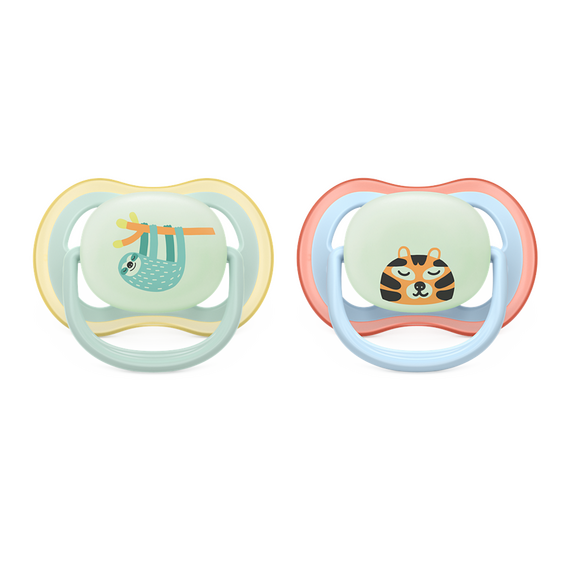 Philips Avent - Ultra air soother, Nighttime, 0-6m, light blue/light green / Baby and Children