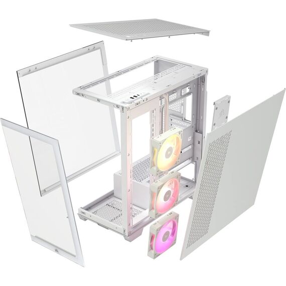 Corsair iCUE LINK 3500X RGB Midi Tower White | Techbox