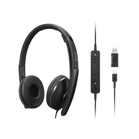 Lenovo 4XD1M45627 headphones/headset Wired Head-band USB Type-C Black - Headsets - Speakers & Headphones - Techbox