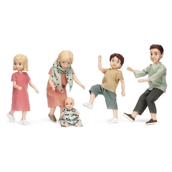 Lundby - Family Mom, Dad, 2 Children & 1 Baby (18036) / Toys