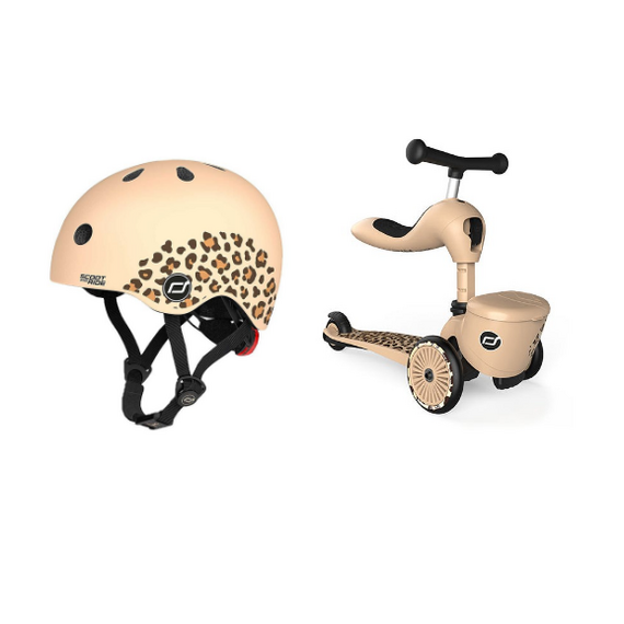 Scoot & Ride - Highwaykick 1 Lifestyle + Bicycle Helmet - Leopard (Bundle) / Toys - Bicycle - Sports & Fitness - Techbox