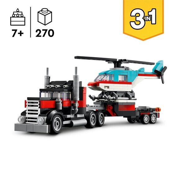 LEGO Creator - Flatbed Truck with Helicopter (31146) / Toys |  Techbox