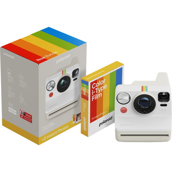 Polaroid - Now Gen 3 Pebble White - bundle with Color Film (8 photos) / Electronics