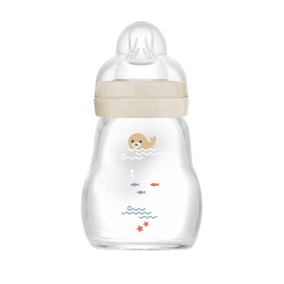 MAM - Feel Good Glass Bottle - Neutral - 170 ml / Baby and Children