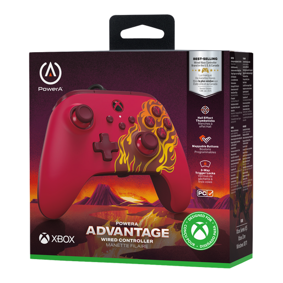 PowerA - Advantage Wired Controller - Red Blaze / Xbox Series X | Techbox