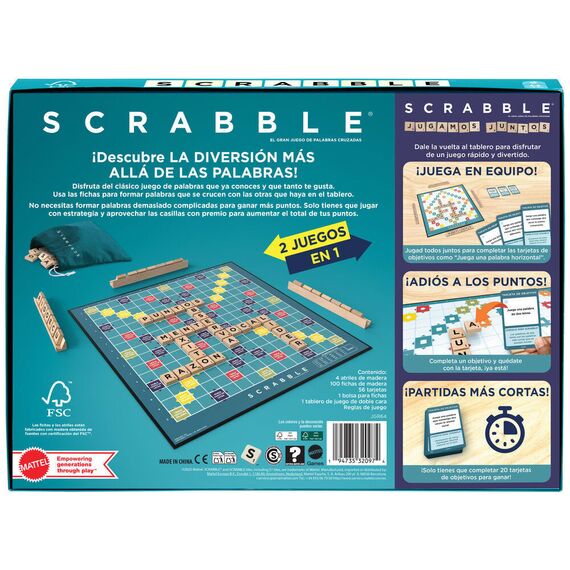 Spanish Scrabble Core Wood board game
