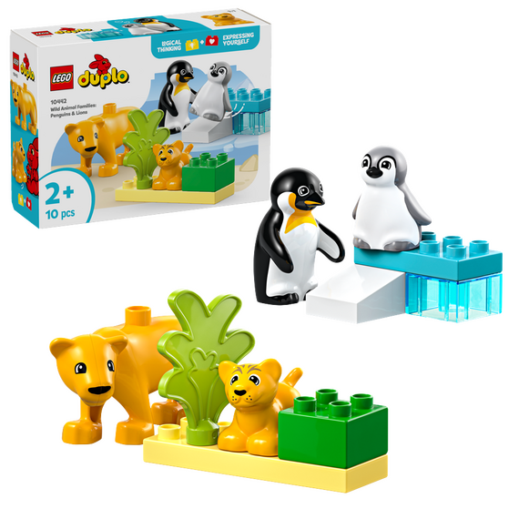 LEGO - DUPLO Town - Wild Animal Families: Penguins & Lions (10442) / Toys |  Techbox
