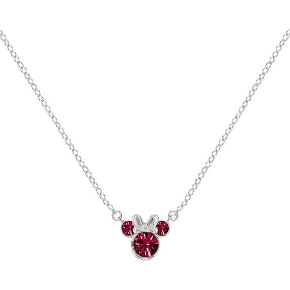 Disney Minnie July sterling silver necklace