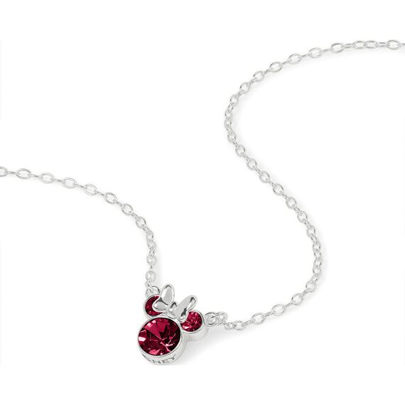 Disney Minnie July sterling silver necklace