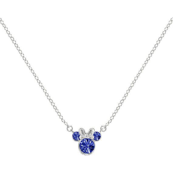 Disney Minnie September sterling silver necklace