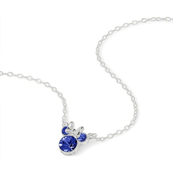 Disney Minnie September sterling silver necklace