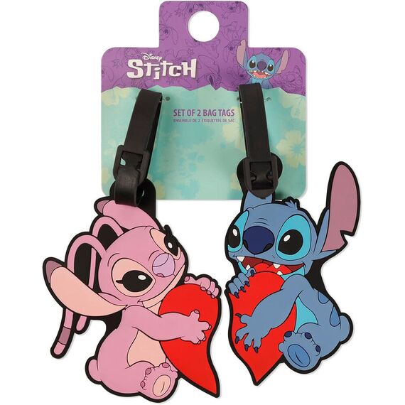 Disney Stitch & Angel set of 2 luggage labels