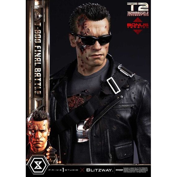 Terminator 2 Museum Masterline Series Statue 1/3 T-800 Final Battle Deluxe Bonus Version 75 cm |  Techbox