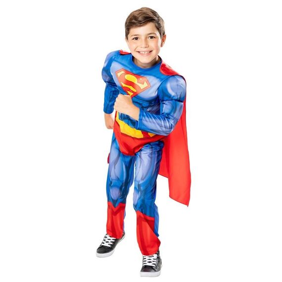 Rubies - Superman Padded Suit w. Cape - (110-116 cm) / Toys |  Techbox