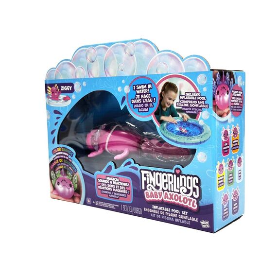 Fingerlings - Magenta Glitter Axolotl with Pool (602032) / Toys