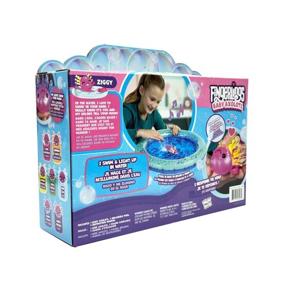 Fingerlings - Magenta Glitter Axolotl with Pool (602032) / Toys