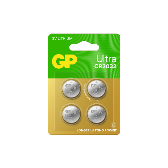 GP - Ultra Lithium Cell Battery CR2032, 3V (4-pack) / Electronics