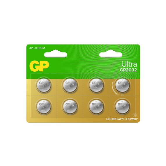 GP - Ultra Lithium Cell Battery CR2032, 3V (8-pack) / Electronics